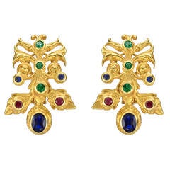Peggy Stephaich Guinness Gemstone Gold Hungarian Earclips 10