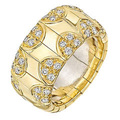 Boucheron  Diamond Gold Wide Band Ring