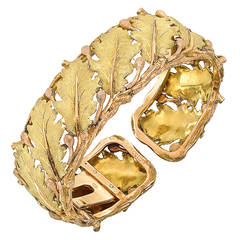 Buccellati ​Gold Oak Leaf Cuff Bracelet