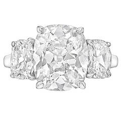 5.04 Carat Cushion-Cut Diamond Platinum Engagement Ring
