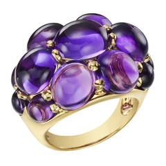 Seaman Schepps Cabochon Amethyst Gold Ring