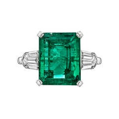 5.00 Carat Colombian Emerald Diamond Ring