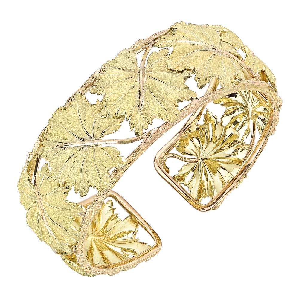 Buccellati Gold Leaf Cuff Bracelet