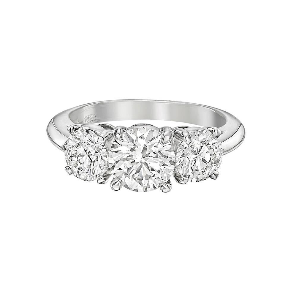 Tiffany & Co. 1.01 Carat Round Brilliant Diamond Platinum Engagement Ring