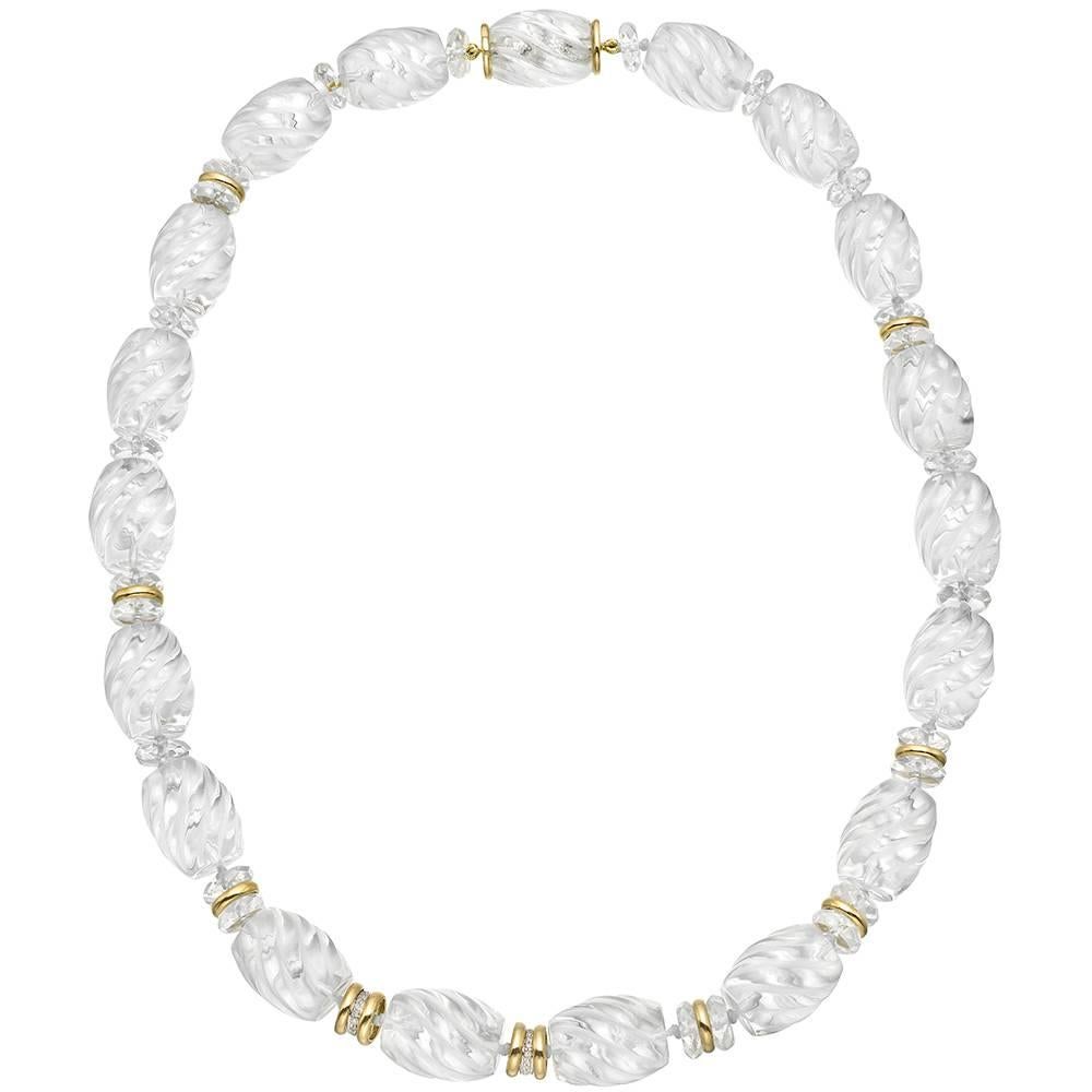 Seaman Schepps ​Rock Crystal "Torchon" Bead Necklace