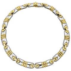 Bulgari ​Yellow and White Gold Link Collar Necklace