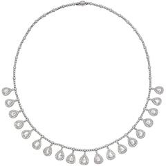 Rose-Cut Diamond Fringe Necklace (~12 ct tw)