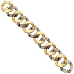 Verdura ​Yellow Gold and Smoky Quartz Curb-Link Bracelet
