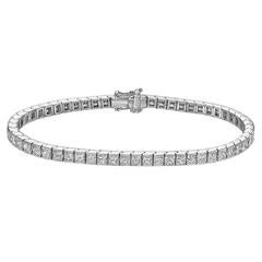 Princess-Cut Diamond Line Bracelet 4