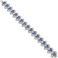 Sapphire Diamond Scroll Bracelet