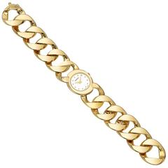 Verdura ​Yellow Gold Curb-Link Bracelet Quartz Wristwatch 