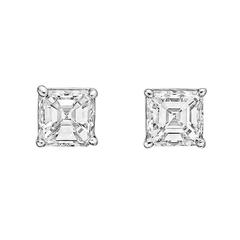 Asscher Diamond Stud Earrings '2.00 Carat'