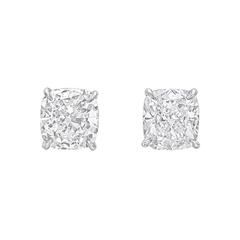 Cushion Brilliant Diamond Stud Earrings '2.02 Carat'
