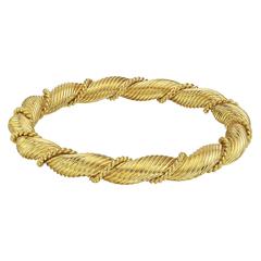 Van Cleef & Arpels ​Yellow Gold Twist Bangle Bracelet