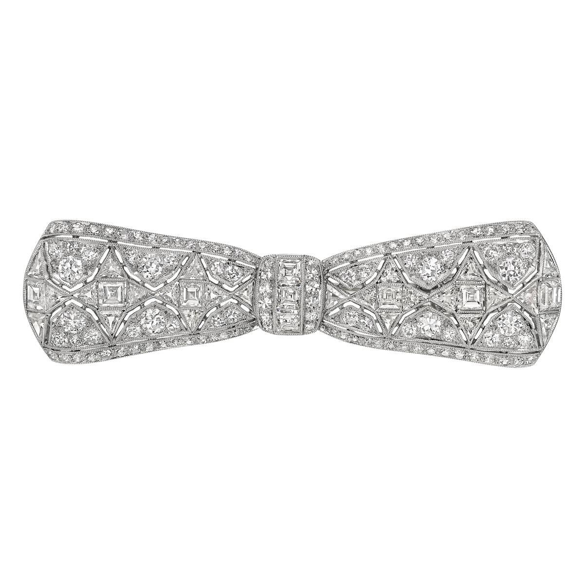 Tiffany & Co. Art Deco Diamond Bow Pin