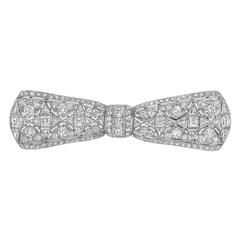 Tiffany & Co. Art Deco Diamond Bow Pin