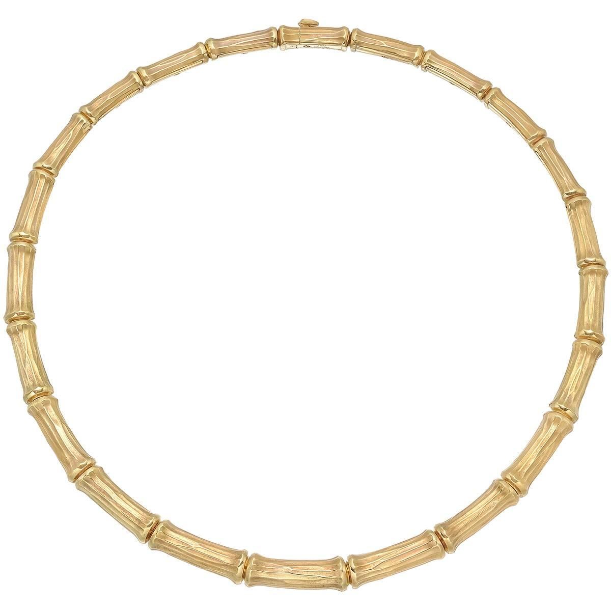 Cartier Yellow Gold "Bamboo" Collar Necklace