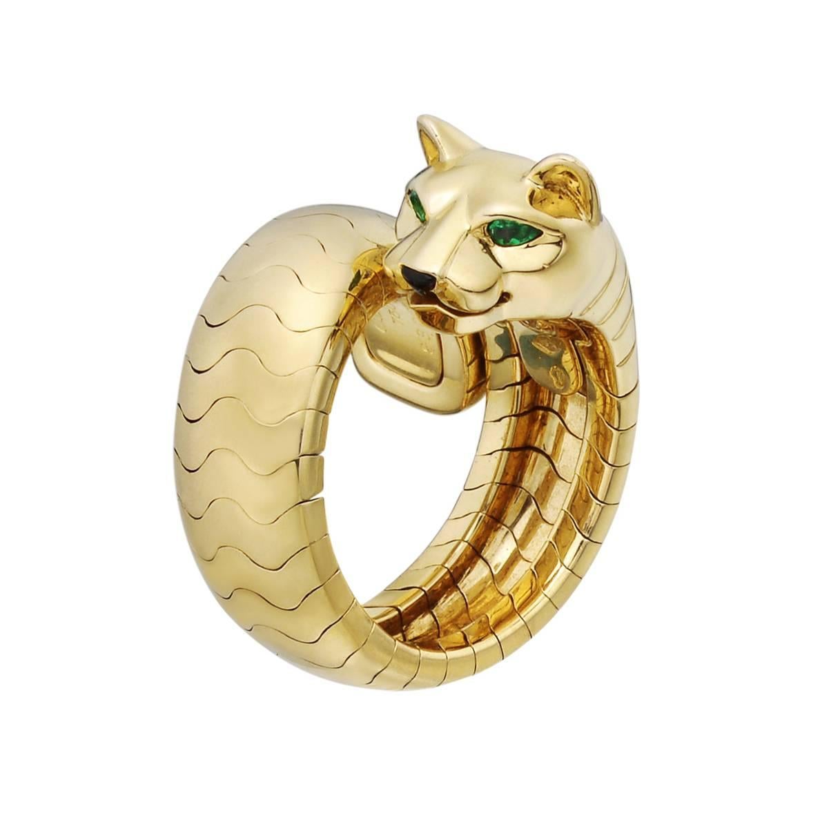 Cartier Yellow Gold Panthère Bypass Ring