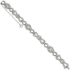 Art Deco Diamond Geometric Link Bracelet