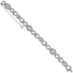 Art Deco Diamond Geometric Link Bracelet 4