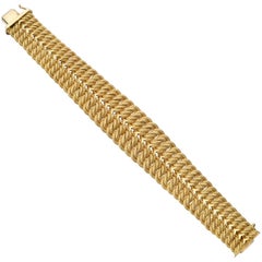 Vintage Italian Yellow Gold Tapering Link Bracelet