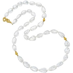 Verdura Faceted Rock Crystal Bead Long Necklace