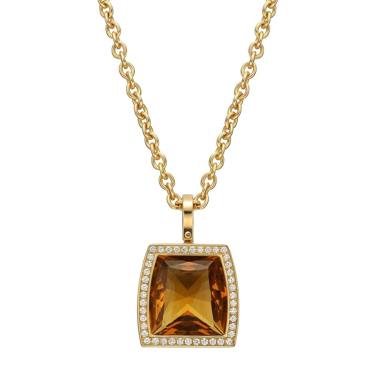 Cartier Citrine Diamond "La Dona" Pendant