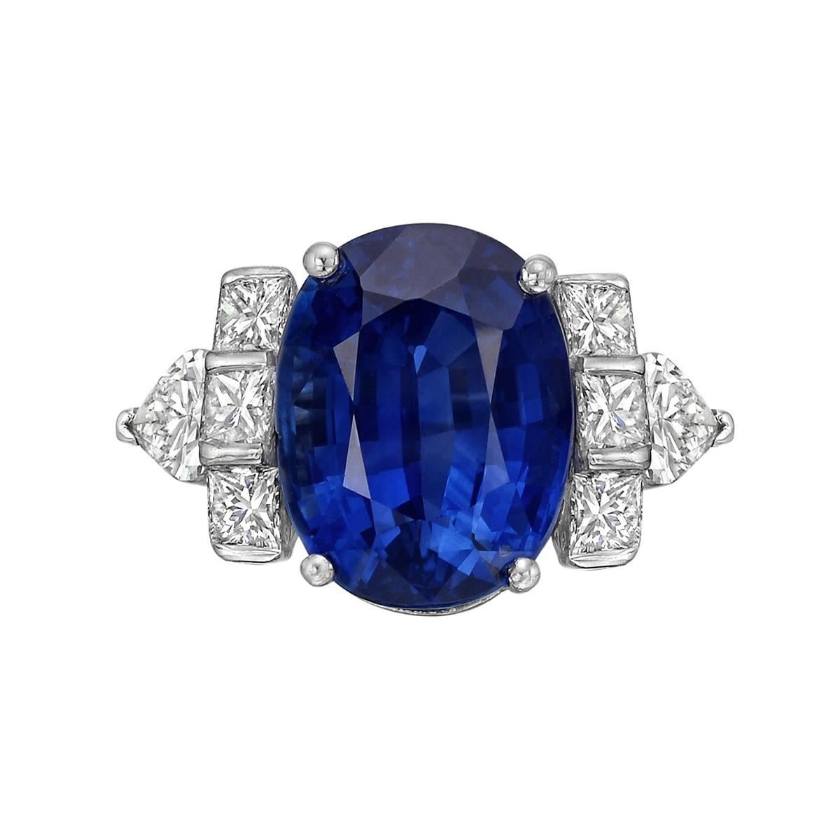 9.00 Carat Sapphire Diamond Ring