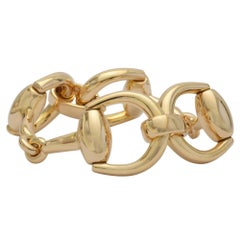 Gucci Yellow Gold Stirrup Bracelet