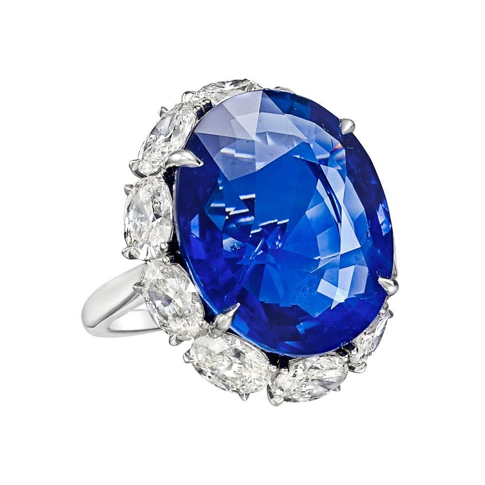 22.22 Carat No-Heat Ceylon Sapphire Ring