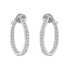 Van Cleef 
Arpels Large Diamond Oval Hoop Earrings