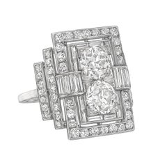 Art Deco Diamond Twin Ring