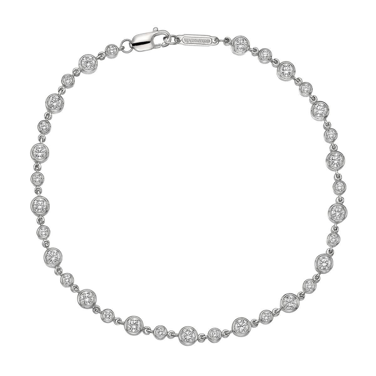 Tiffany and Co. Bezel-Set Round Diamond Chain Bracelet at 1stDibs ...