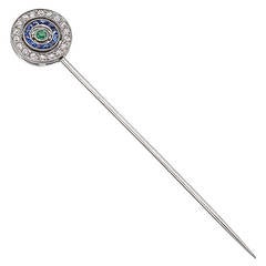 Tiffany & Co. Art Deco Gem-Set Stick Pin