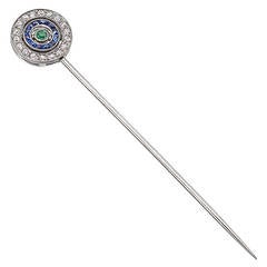 Antique Tiffany & Co. Art Deco Gem-Set Stick Pin