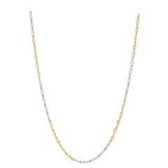 Yellow and White Briolette Diamond Long Chain Necklace