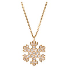 Bulgari Gold & Diamond Snowflake Pendant