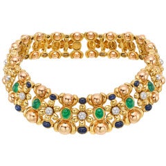 Chantecler ​Gold & Gem-Set Floral Choker Necklace