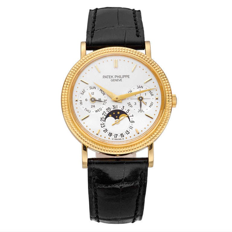 Patek Philippe Yellow Gold Perpetual Calendar Wristwatch Ref 5039J