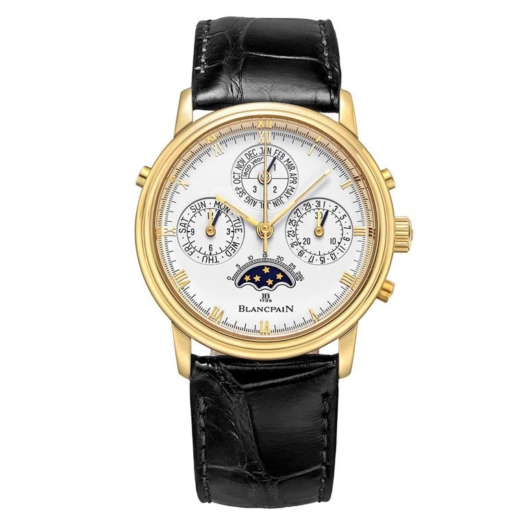 Blancpain Yellow Gold Perpetual Calendar Split-Second Chronograph Wristwatch