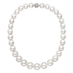 Mikimoto Black South Sea Pearl Gold Diamond Necklace at 1stdibs