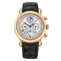 Franck Muller Rose Gold Perpetual Calendar Chronograph Wristwatch