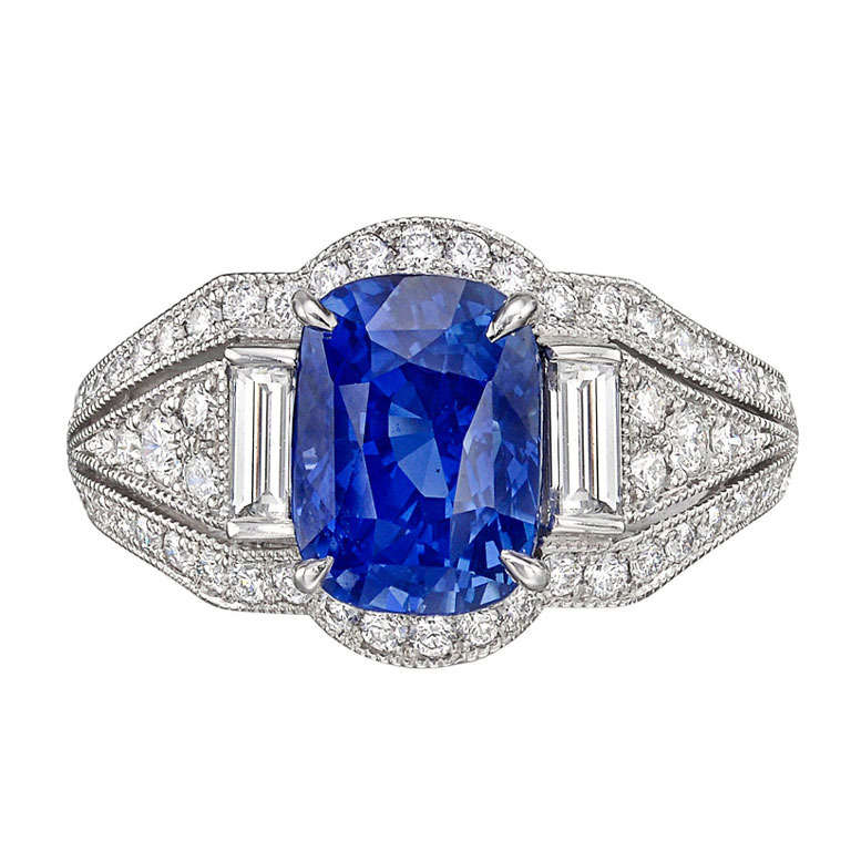Raymond C. Yard ​4.08 Carat Sapphire 
Diamond Ring