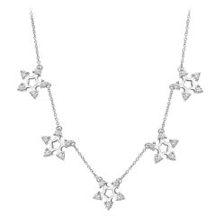 Garavelli Diamond Snowflake Station Necklace
