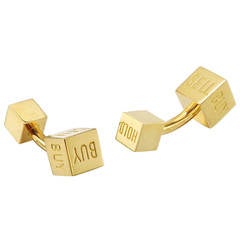 Tiffany 
Co. ​Gold Buy Sell or Hold Cufflinks