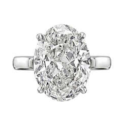 5.41 Carat Oval-Cut Diamond Engagement Ring