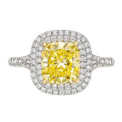 Tiffany & Co. 2.68 Carat Fancy Vivid Yellow Diamond "Soleste" Ring