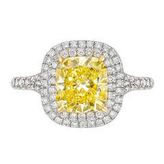 Tiffany & Co. Soleste Platinum Yellow Diamond Ring