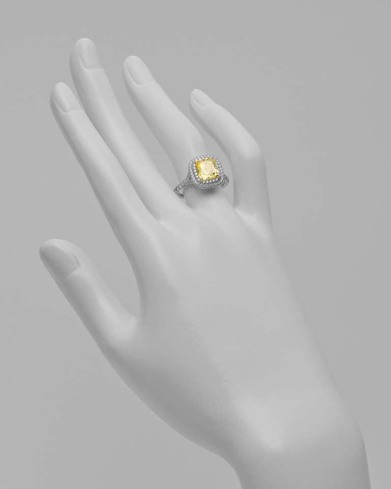 tiffany fancy yellow diamond ring