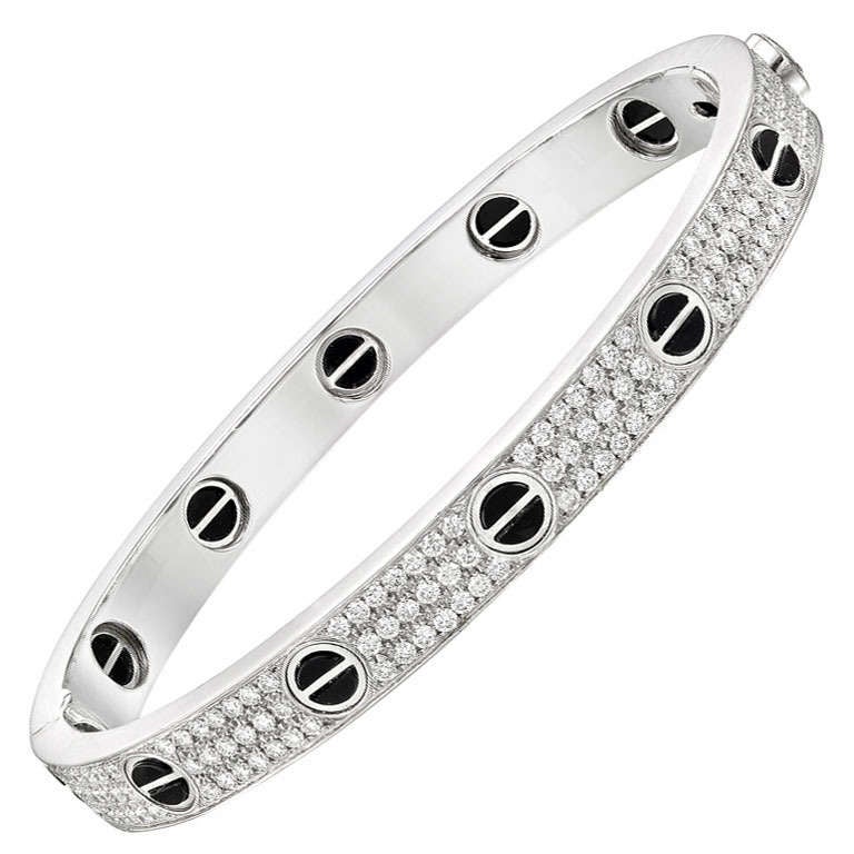 cartier diamond ceramic love bracelet